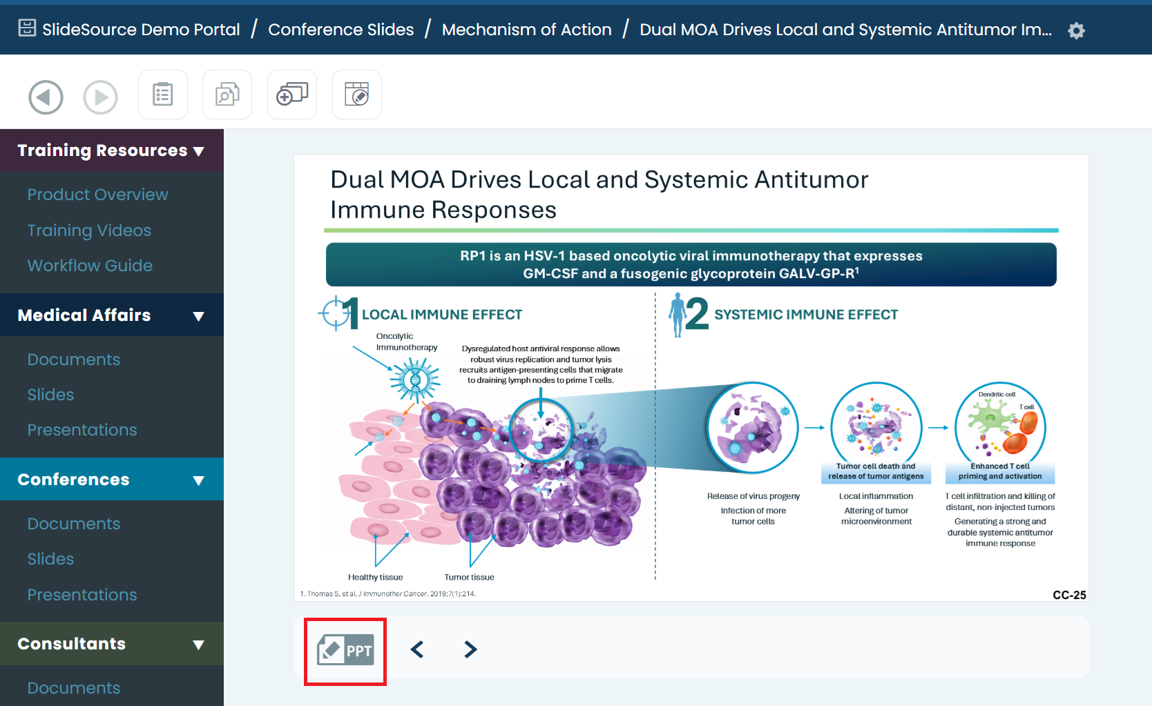 Slide detail with the Edit in PowerPoint button
